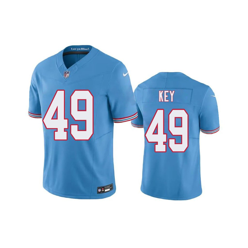 Tennessee Titans Blue Arden Key Oilers Throwback Limited Jersey